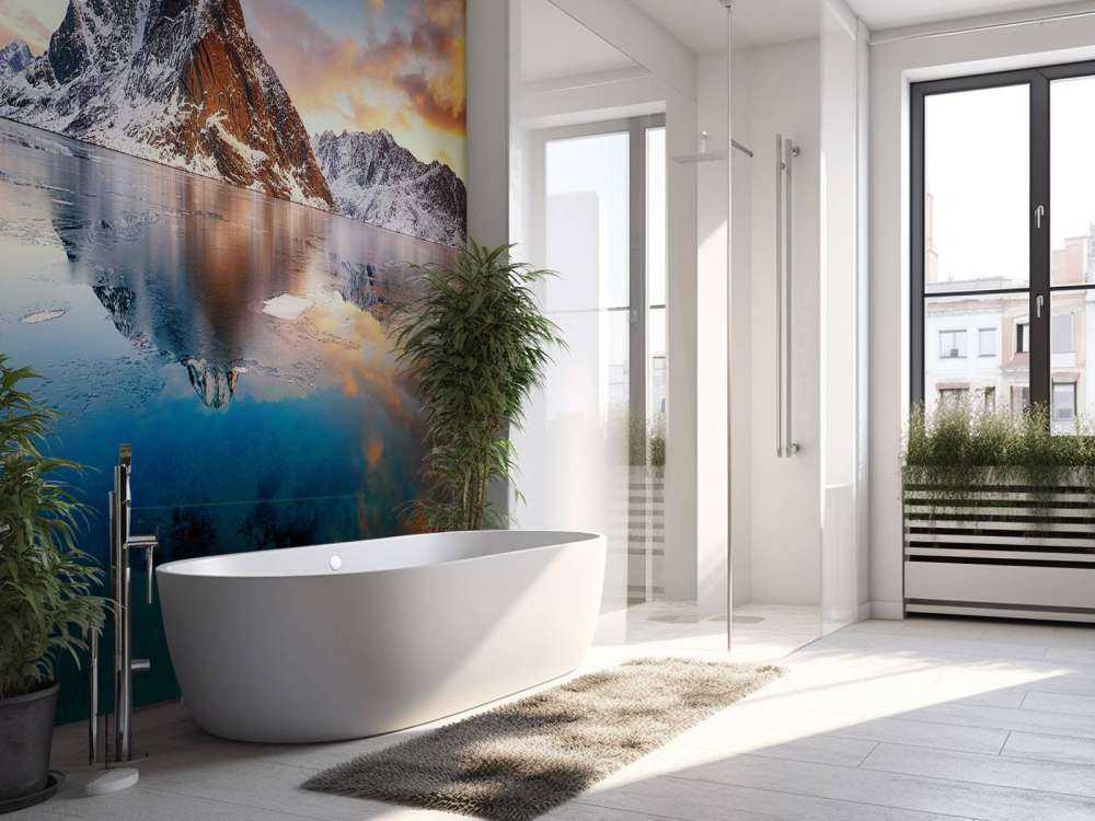 Prachtige zonsondergang in Noorwegen