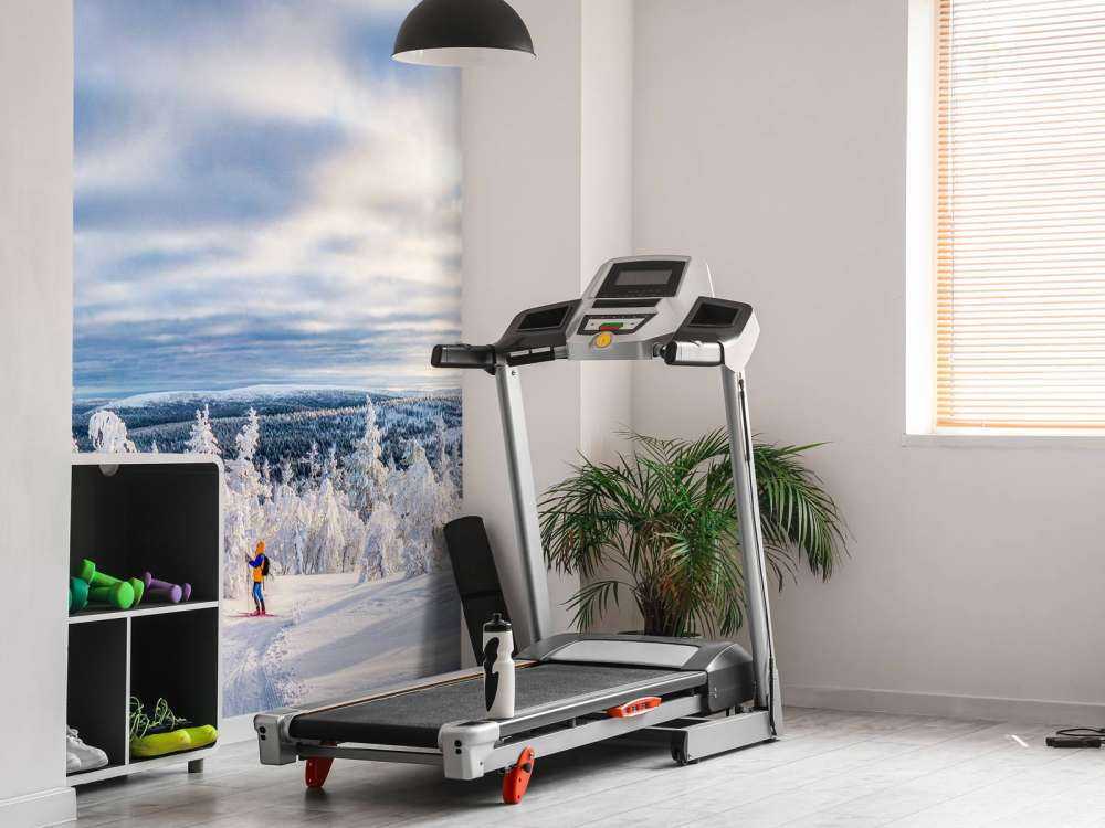 Skiër in een ingesneeuwd bos