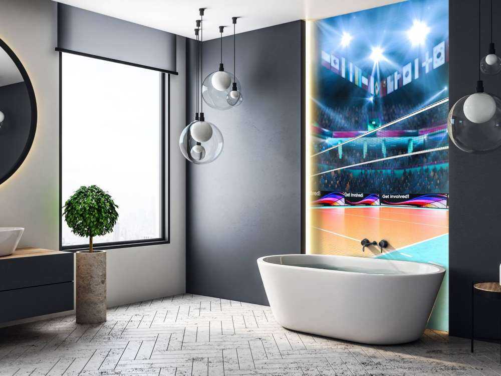 Modern volleybalveld