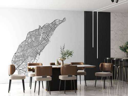 Plattegrond van Barcelona, wit
