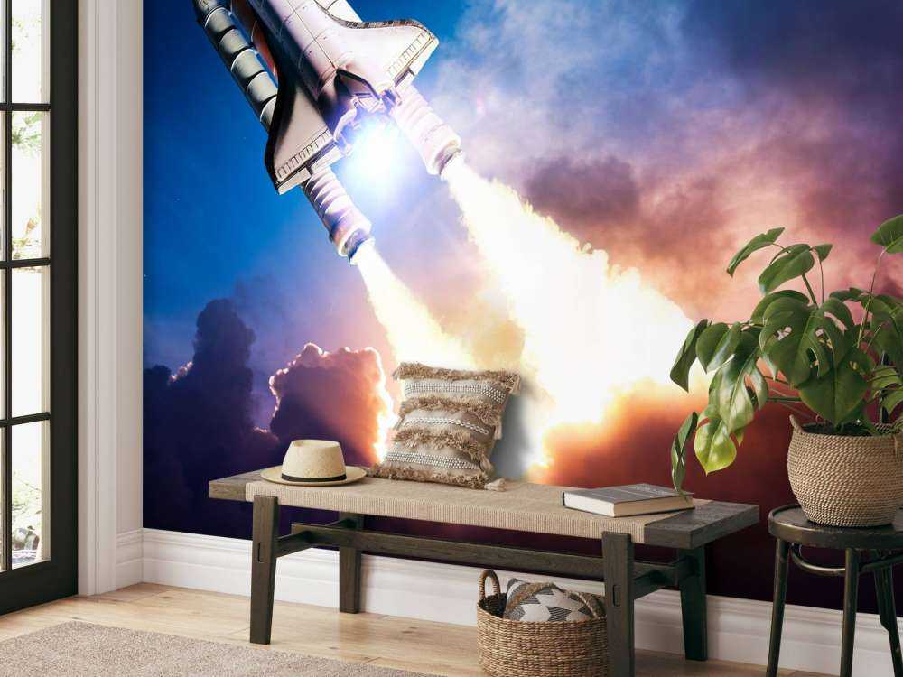 Ruimteschip stijgt op