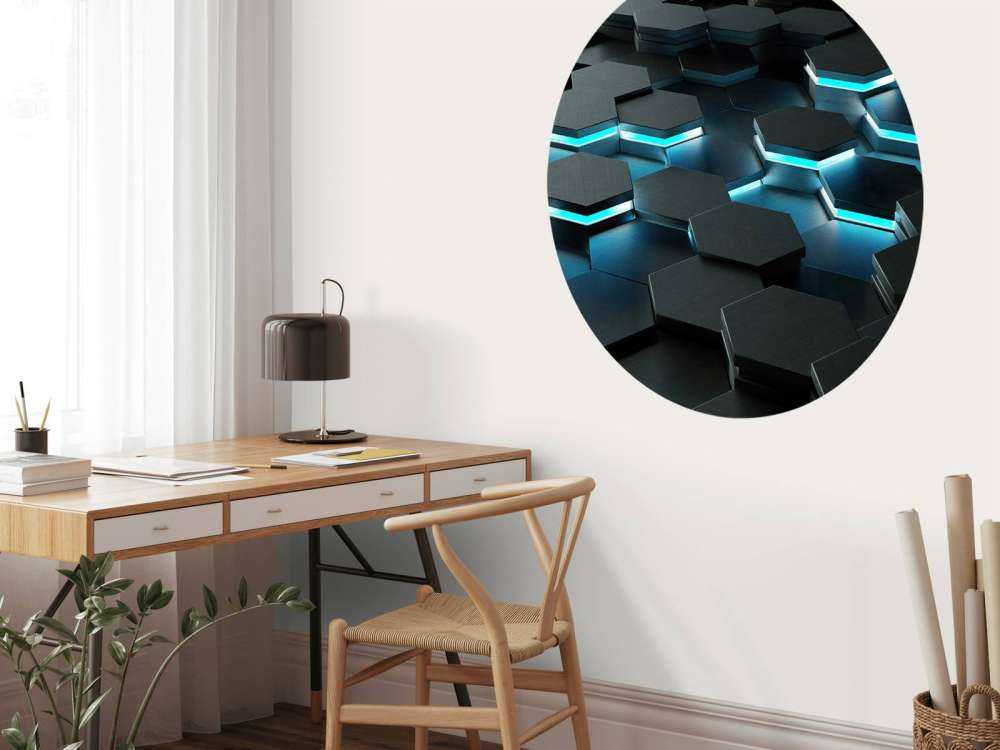 Oplichtende 3D hexagons