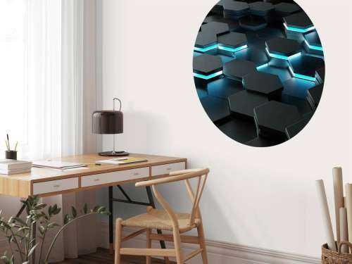 Oplichtende 3D hexagons