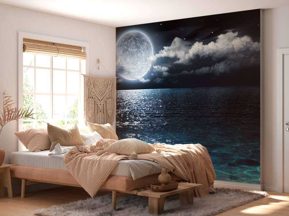 Volle maan boven de zee