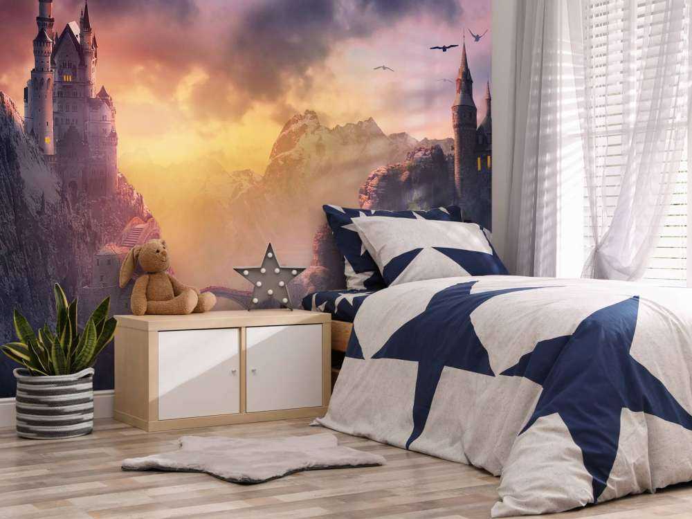 Kasteel tijdes de zonsondergang