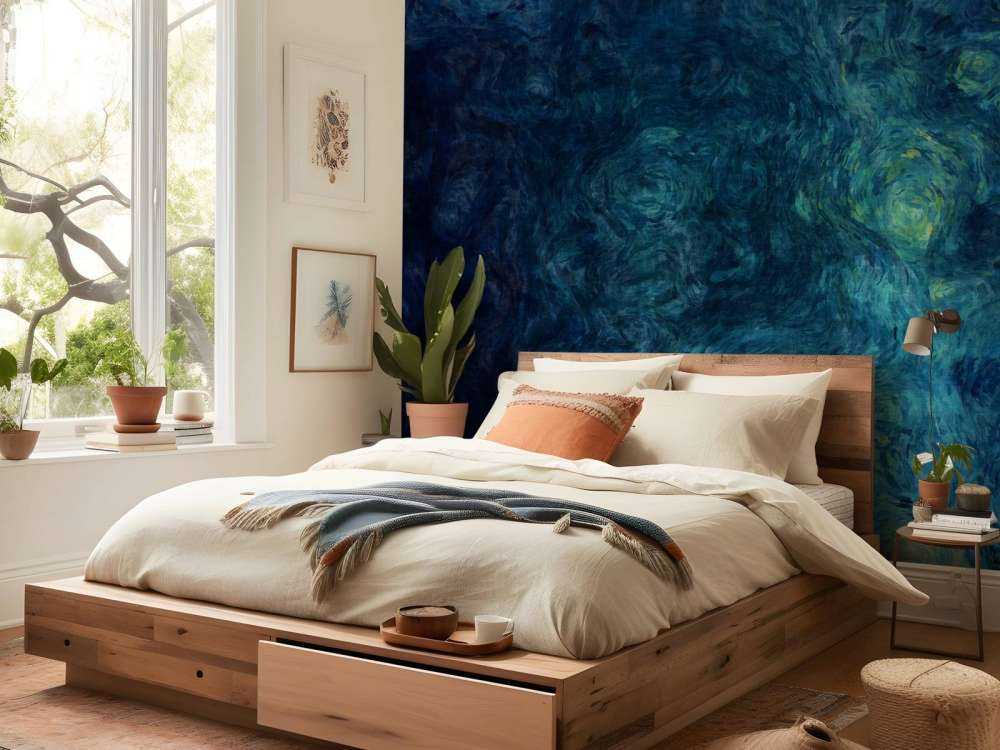 Blauw rook patroon
