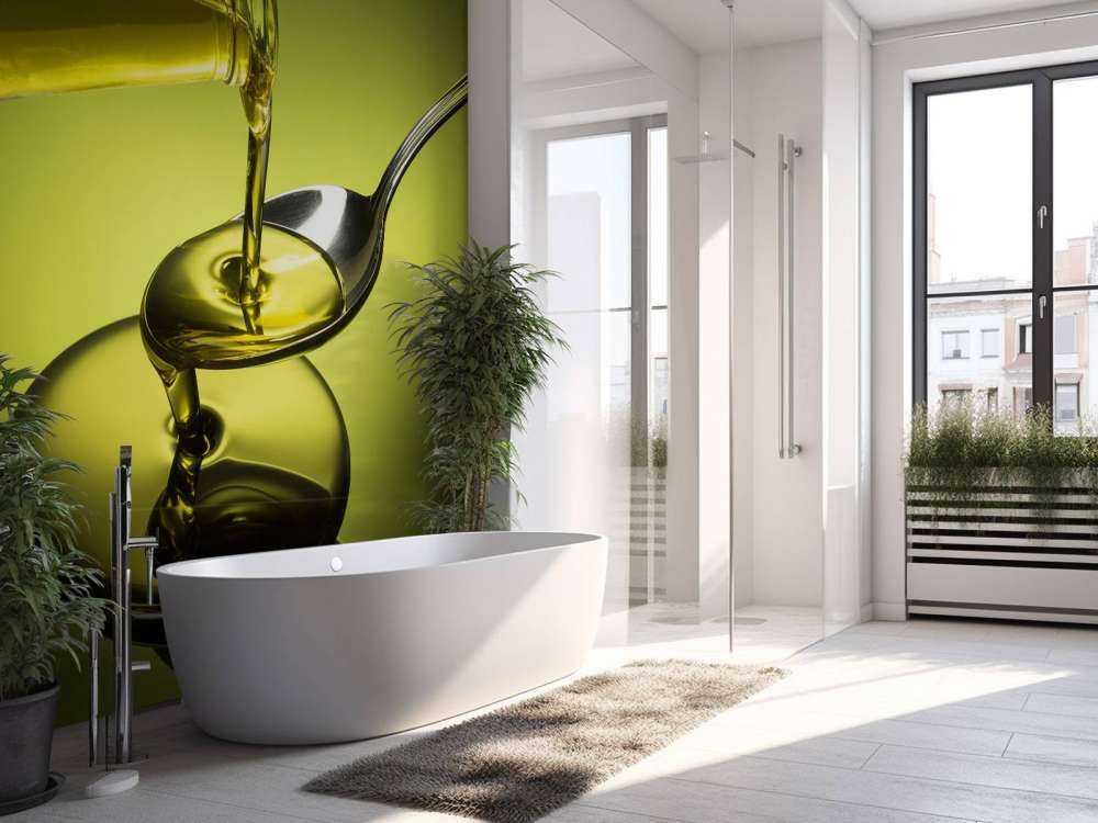 Olie gegoten op een lepel