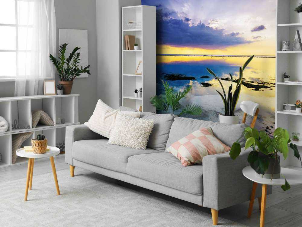 Strand met kleurrijk effect