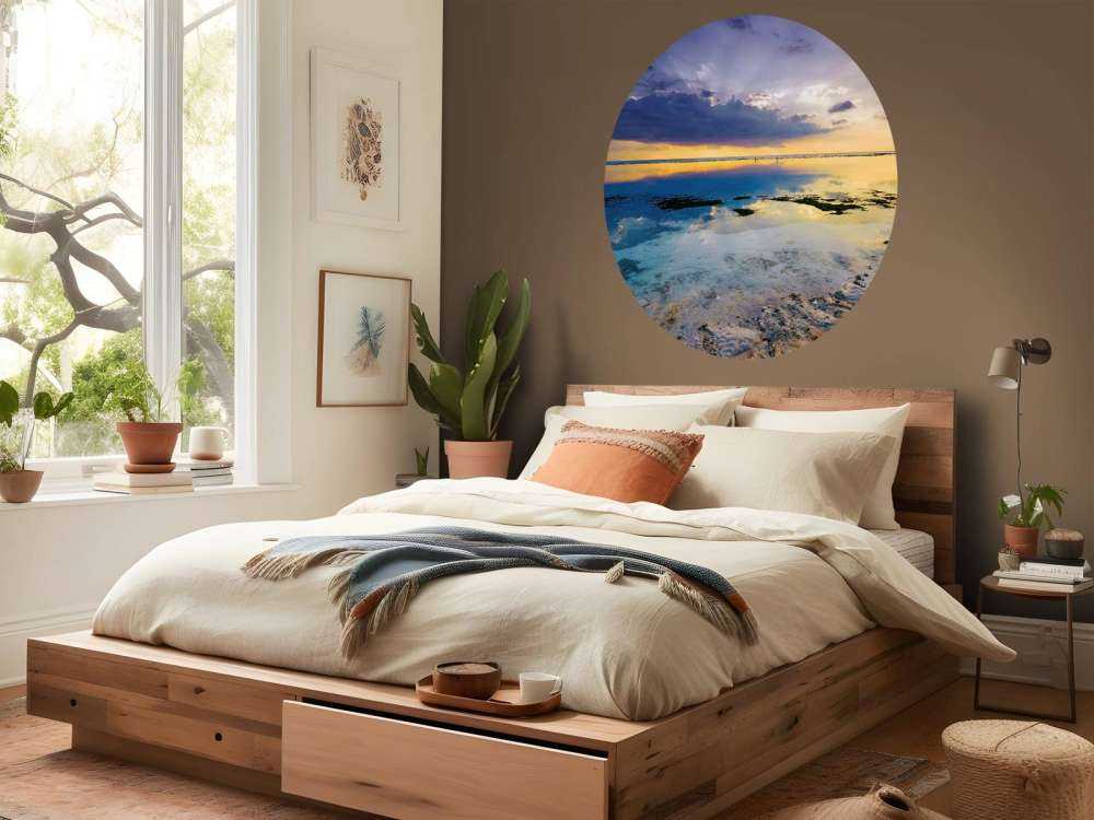 Strand met kleurrijk effect