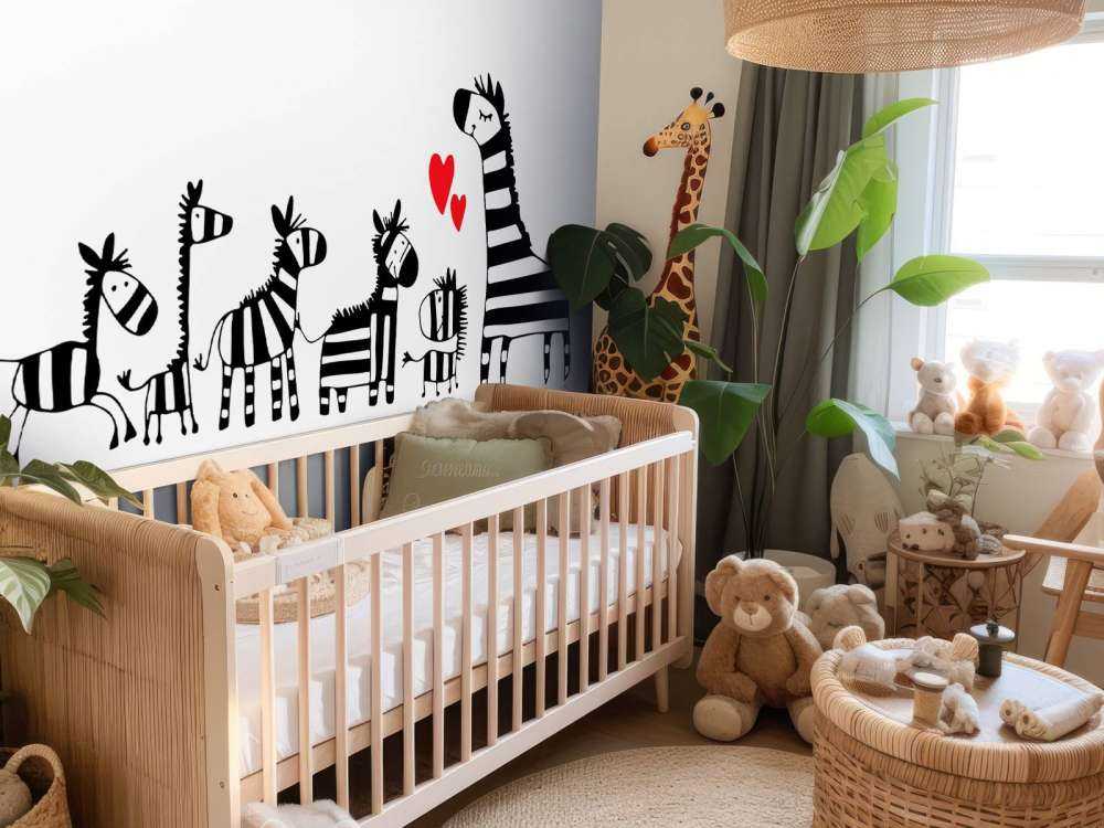 Zebra moeder met haar kinderen
