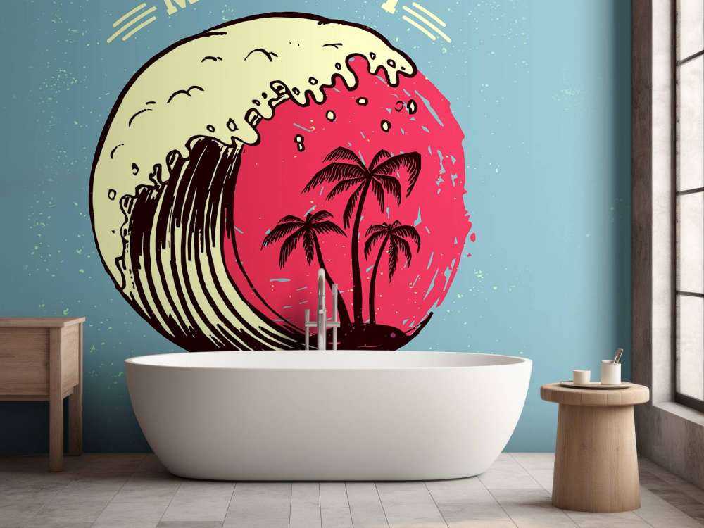 Miami logo met een lichtblauwe achtergrond