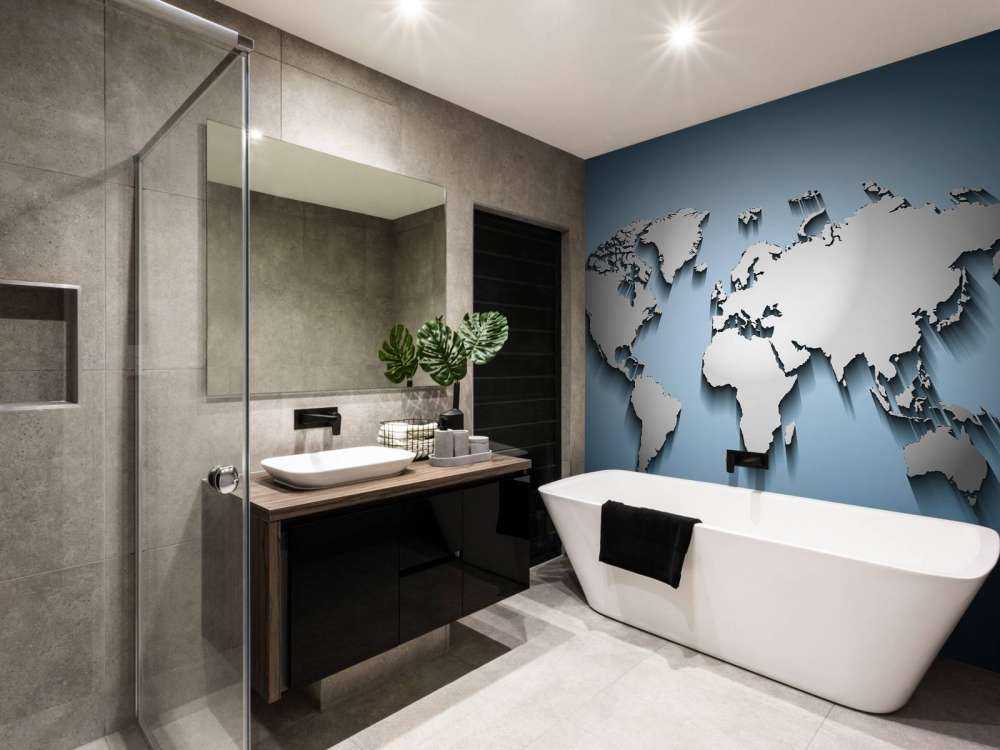 Zilveren wereldkaart in 3D