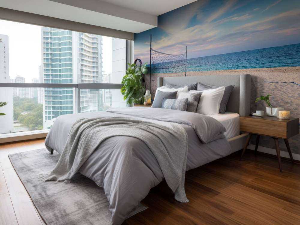 Volleybalveld op het strand