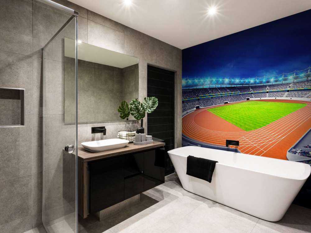 Atletiekstadion in de avond