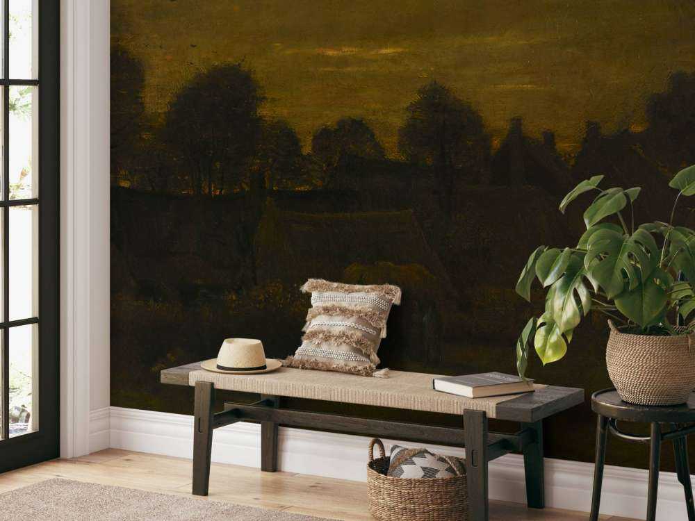 Boerendorp in de avond