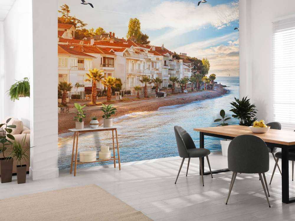 Kinaliada bij zonsondergang