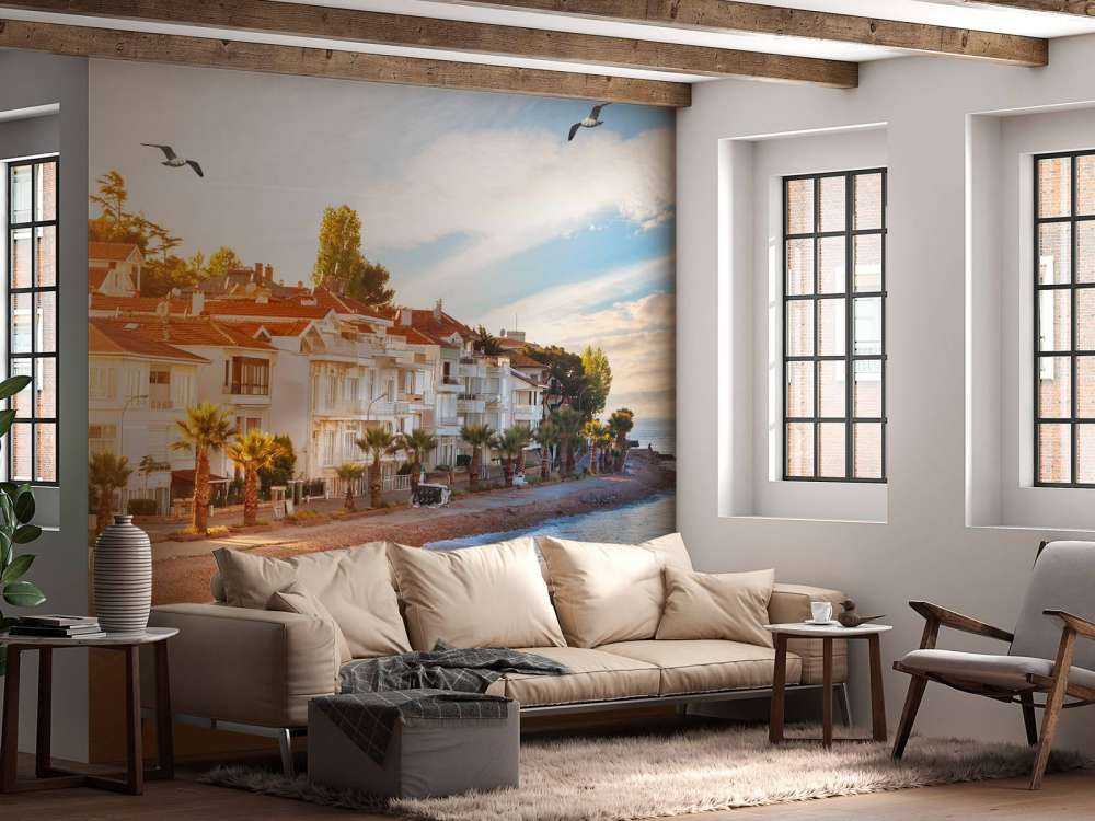 Kinaliada bij zonsondergang