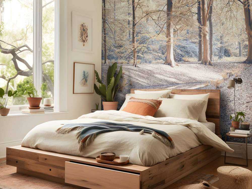 Beekje in bos - pastel