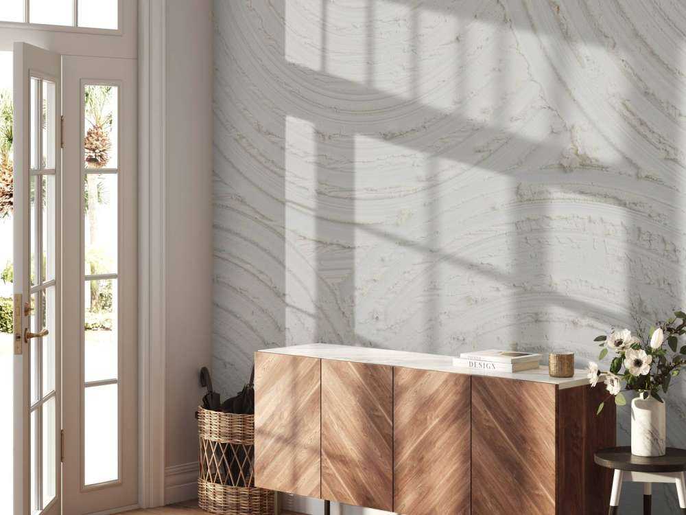 Zen cirkels grove structuur in off white