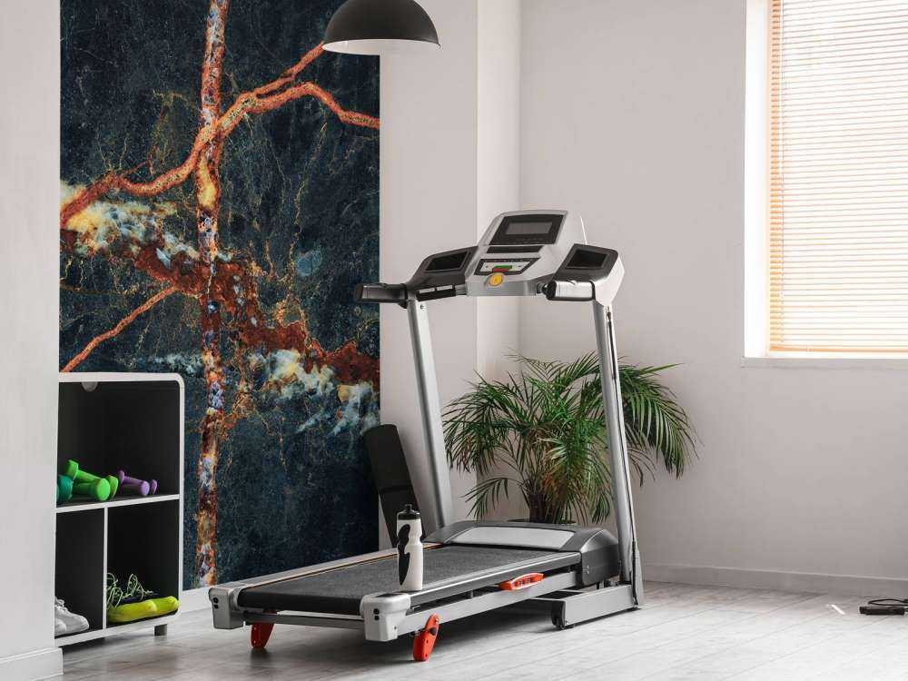 Blauw marmer met koperkleur