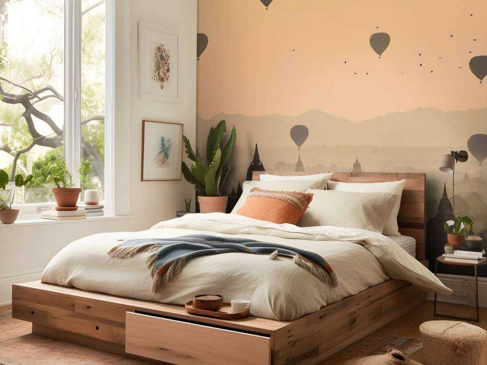 Bagan, balloons flying over ancient temples