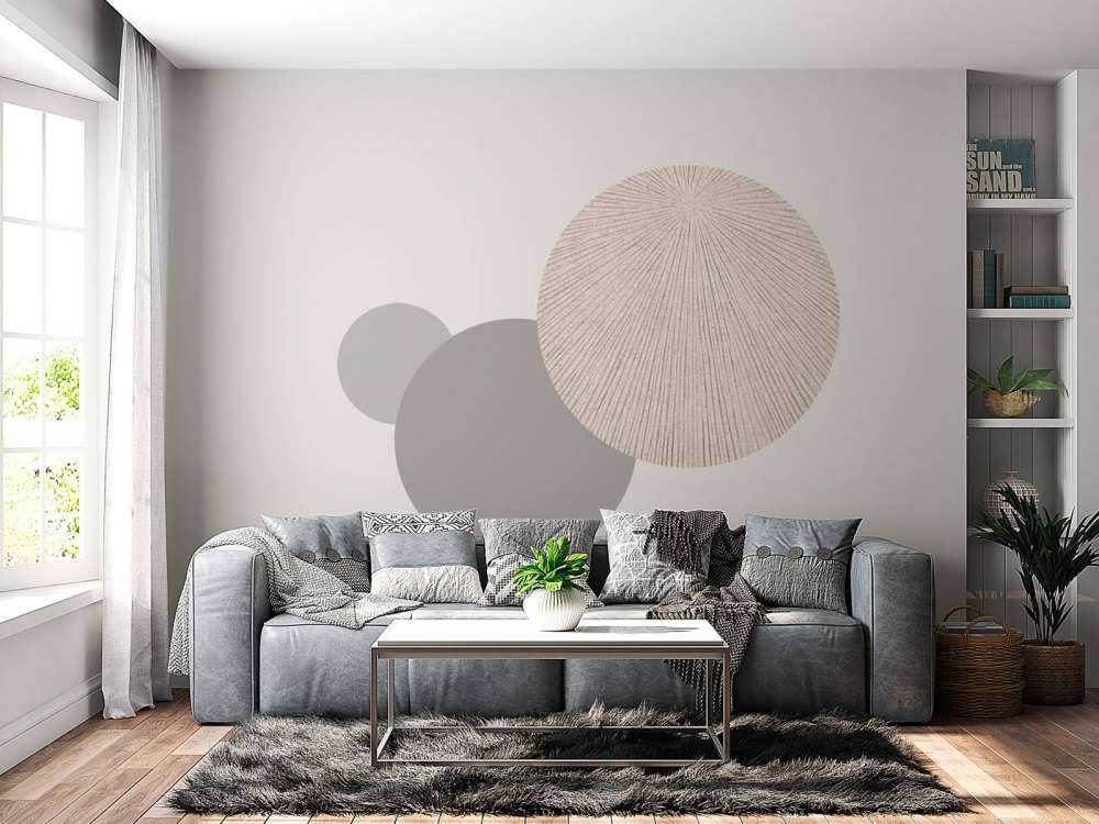 Structuur met lijnen in linnen bruin