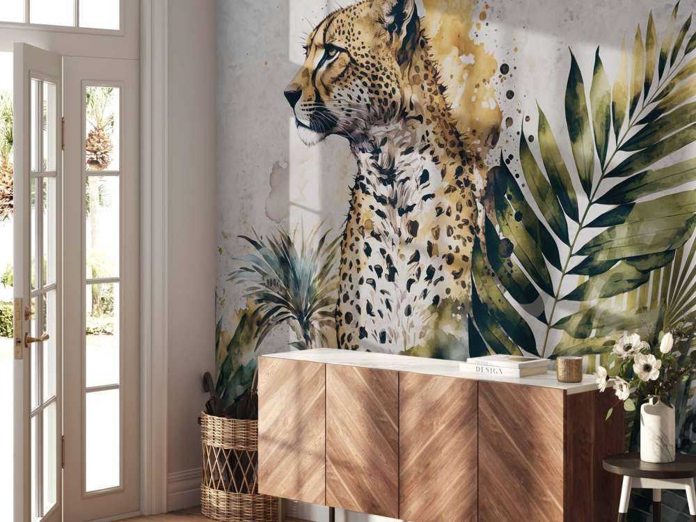 Cheetah jungle wildlife painting