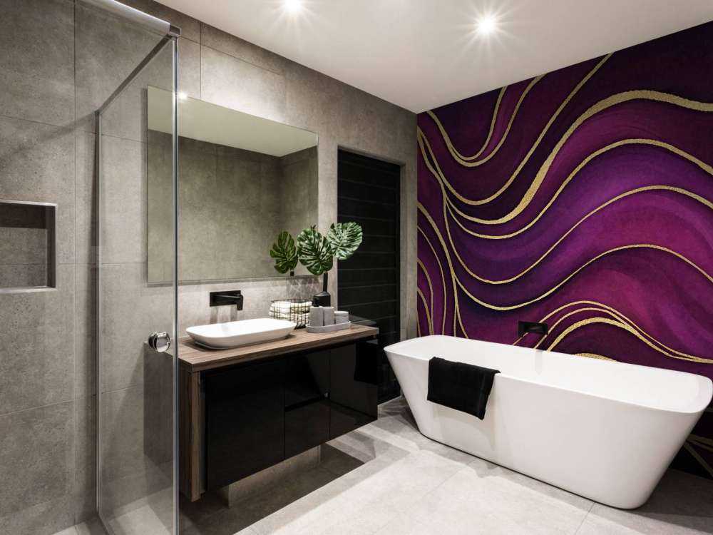 Luxury marble fuchsia purple with gold