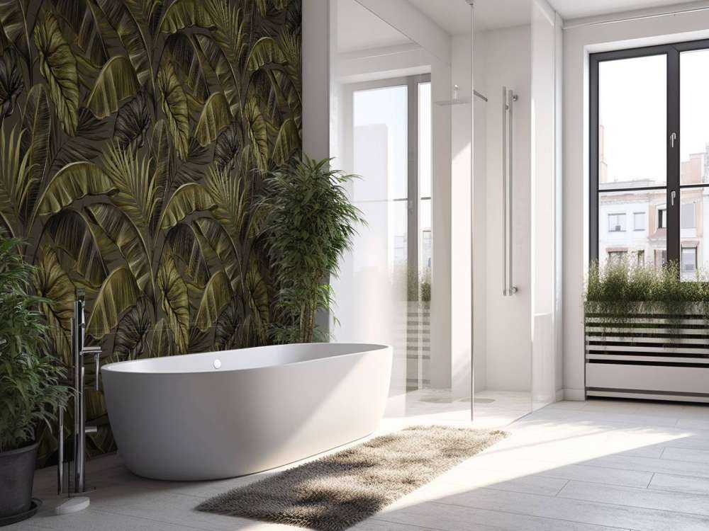 Donkere bananenbladeren