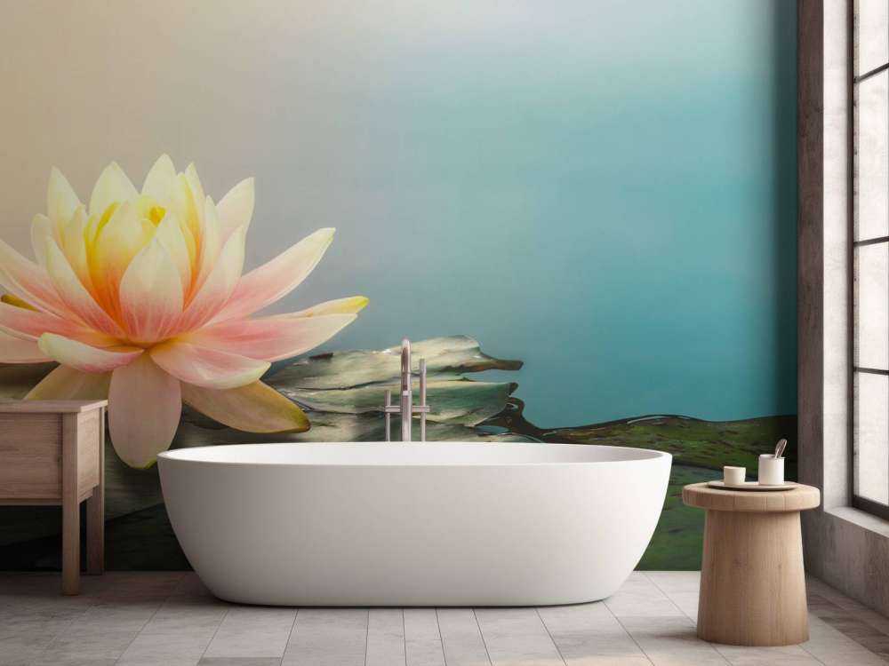 Vijver met lotusbloemen