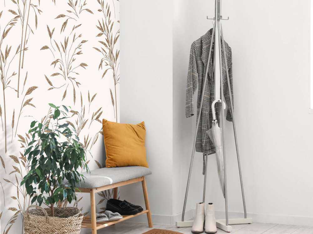 Bruine bloemen patroon