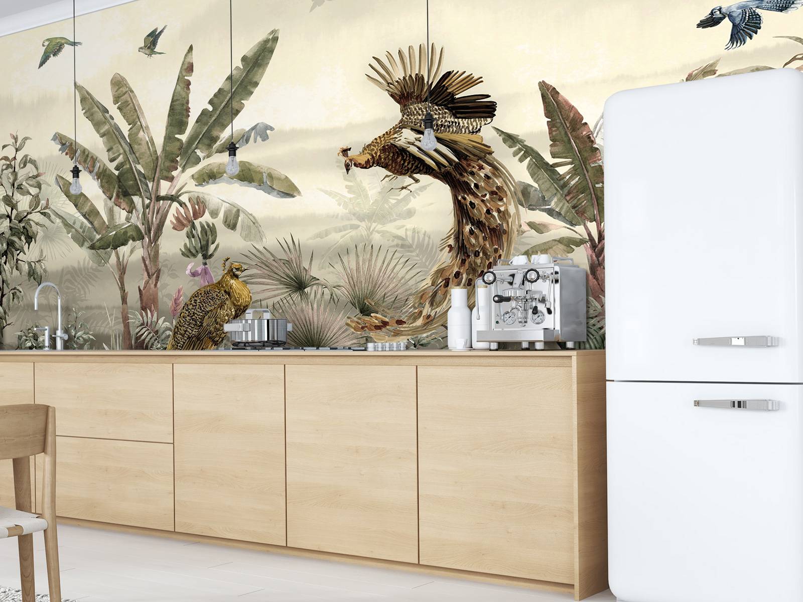 Jungle met vogels
