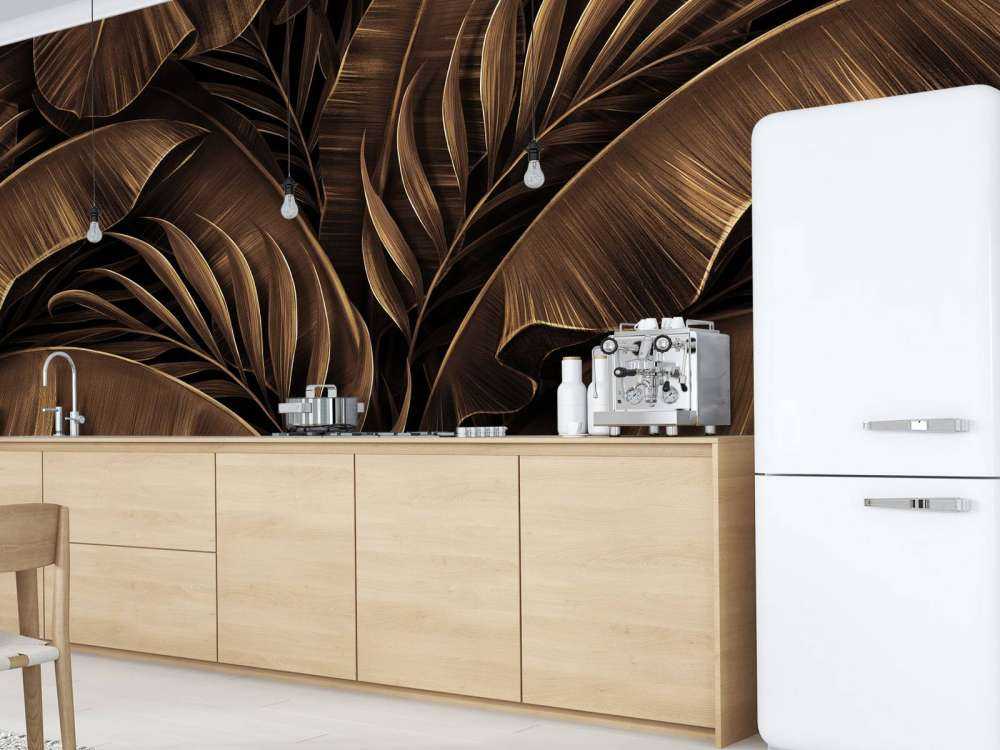 Bronzen bananenbladeren