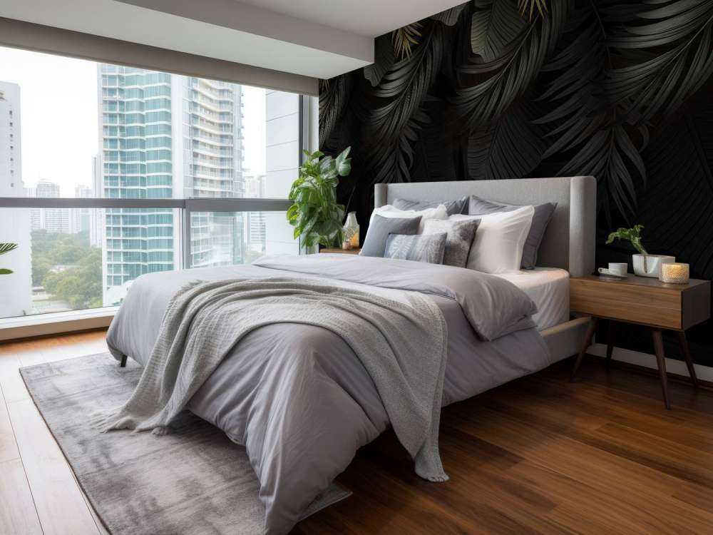 Bladeren op een donkere achtergrond