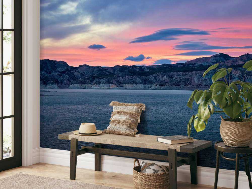 Meertje met zonsondergang