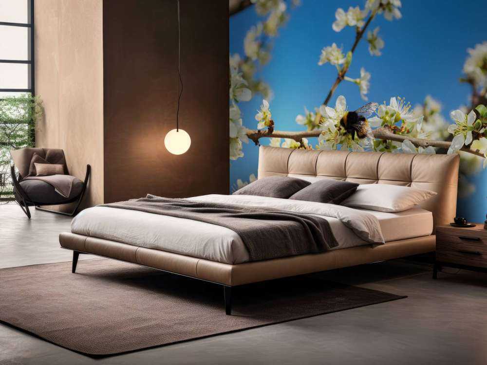 Hommel met witte bloesems