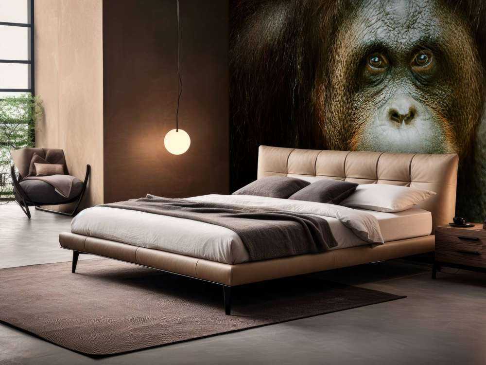 Orang-oetan met een zwarte achtergrond