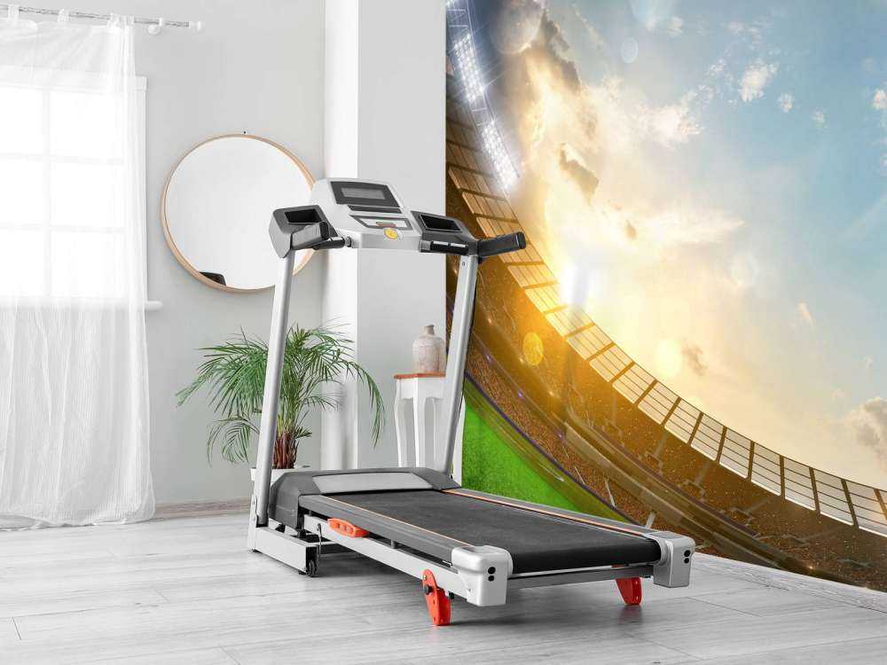 Voetbalstadion met zonsopkomst