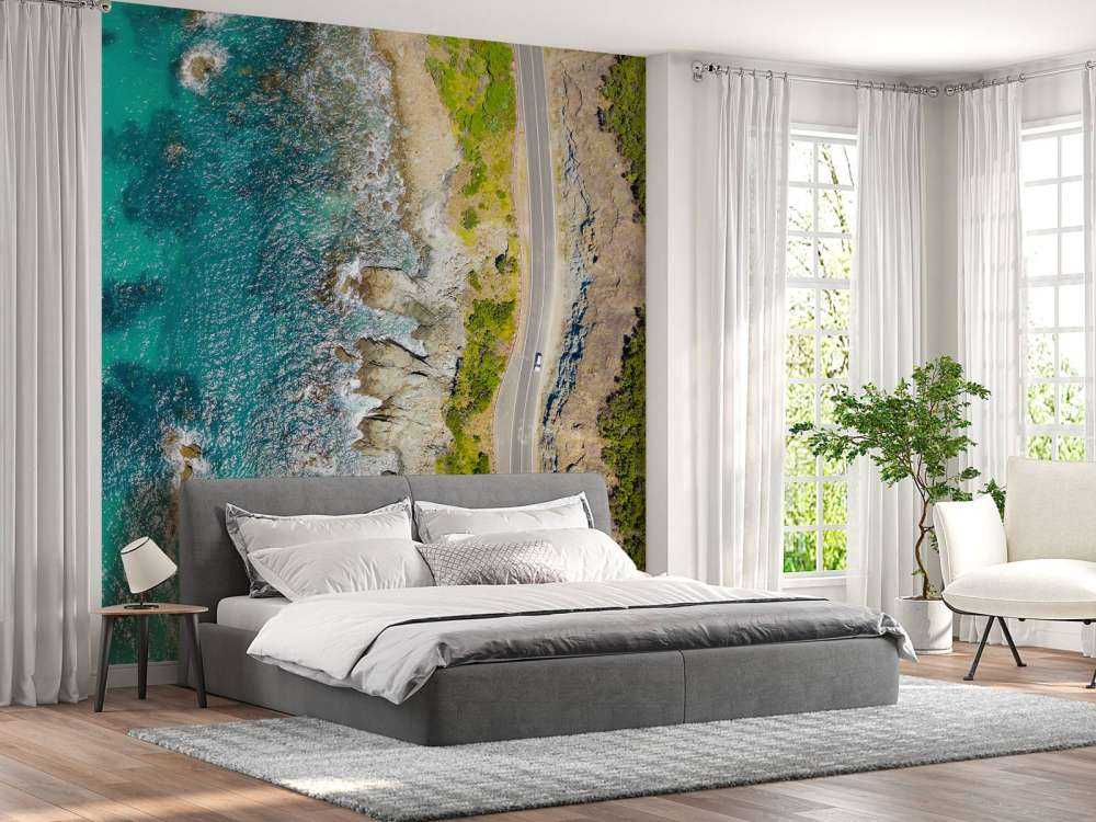 Drone shot van de kust