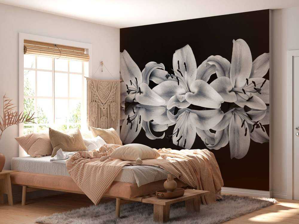 Bloemen in zwart-wit