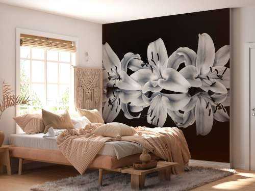 Bloemen in zwart-wit