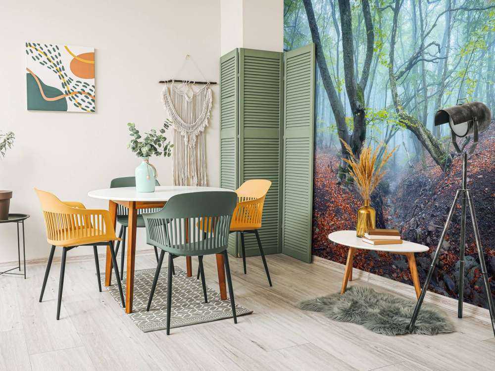 Schuin groeiende bomen