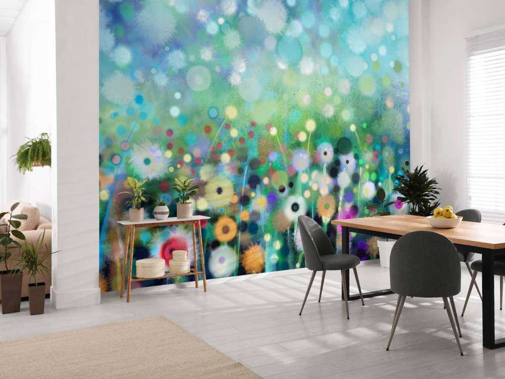 Abstracte bloemen aquarel