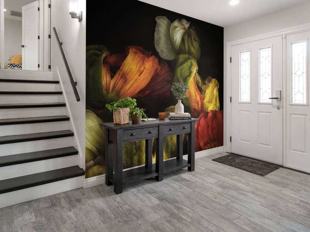 Samengestelde ontluikende klaprozen