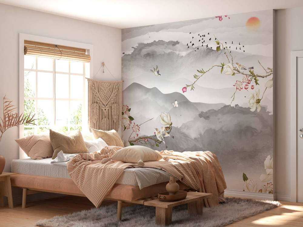 Grijze bergen en heuvels