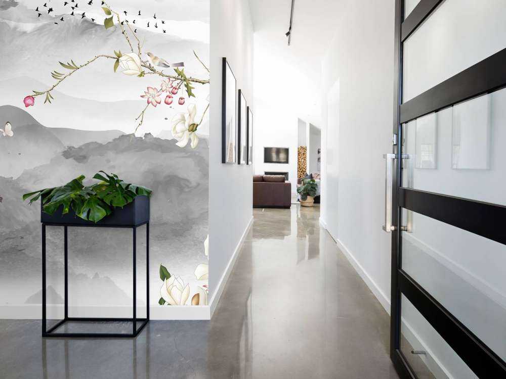 Grijze bergen en heuvels