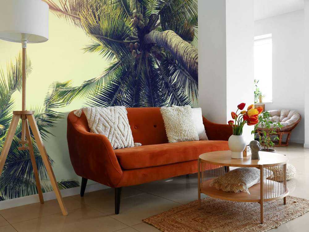 Palmboom Bladeren Vintage