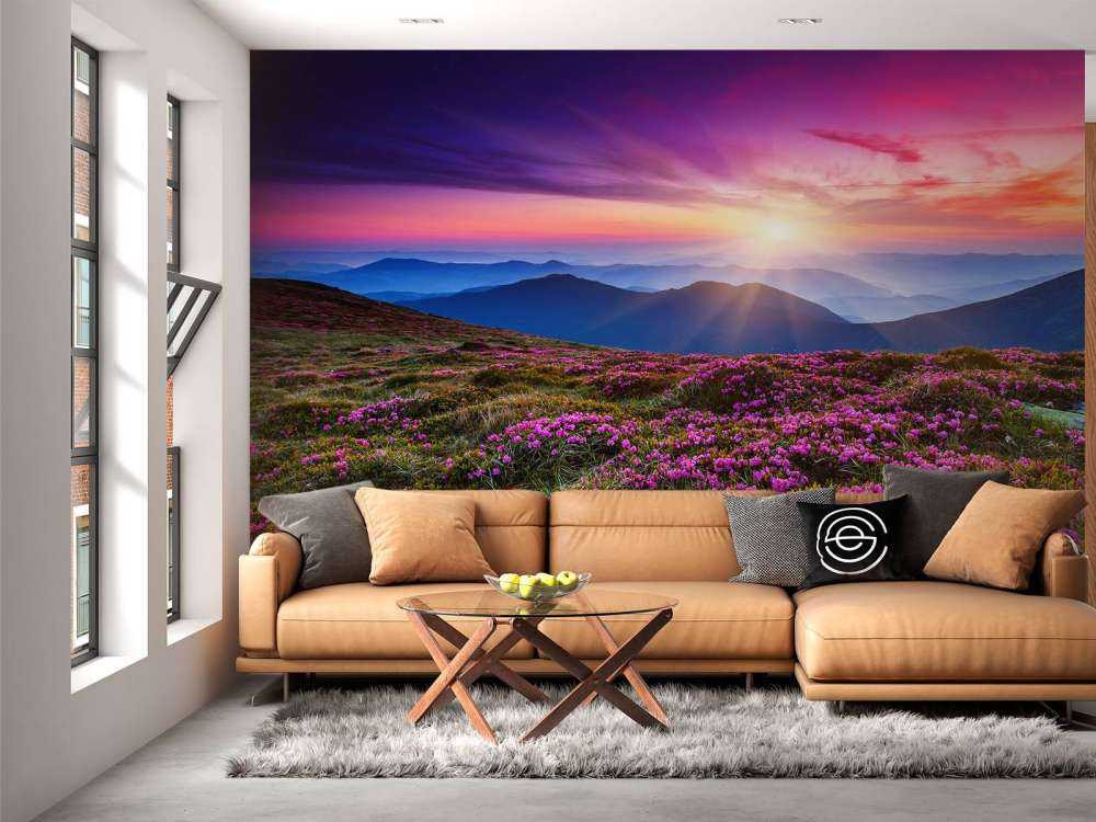 Rhododendron bloemen in de bergen