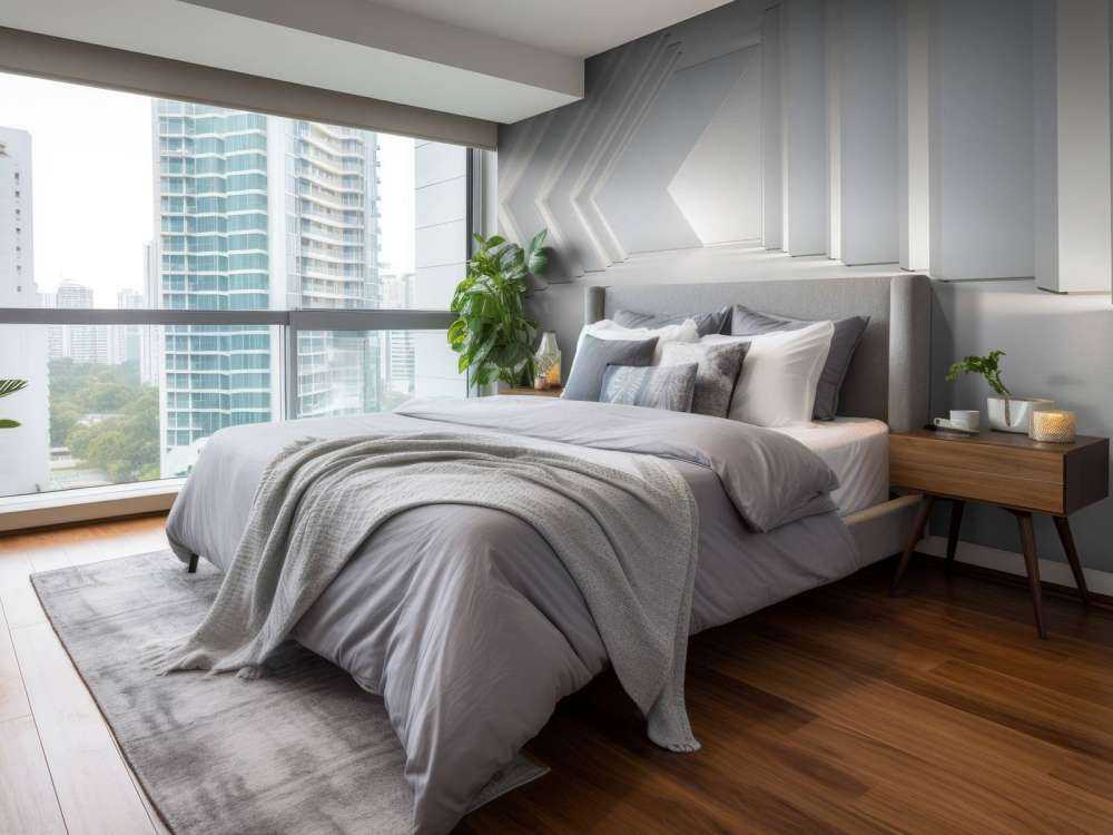 Architectonische witte kamer in 3D