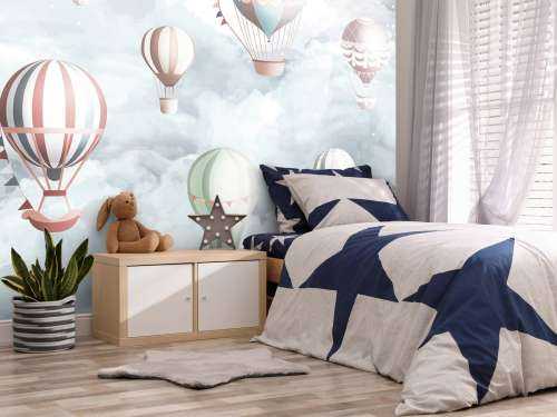 In de blauwe wolken
